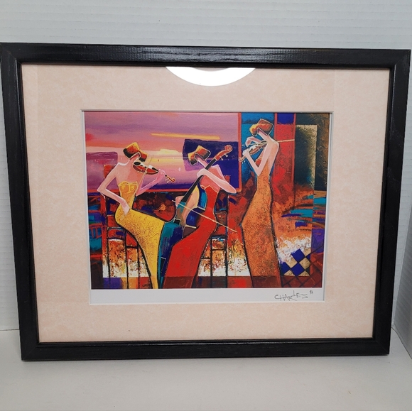 Colorful Women Musicians Artwork Signed Ready To Hang